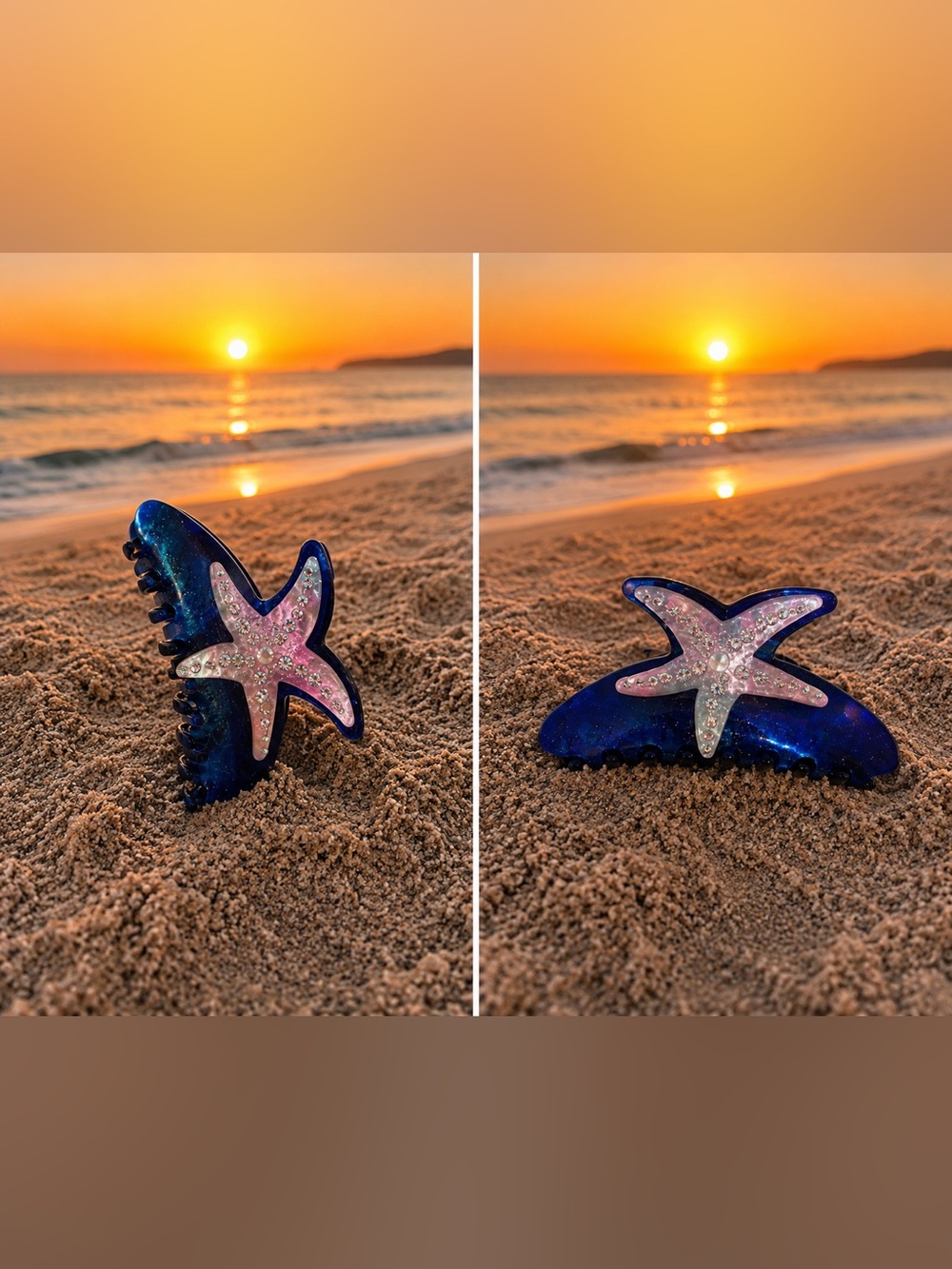 NIP Starfish Babe Rhinestone Hair Clip